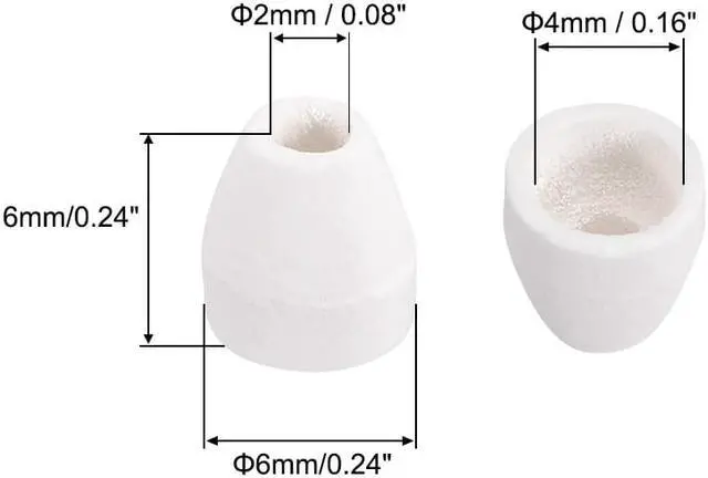 Alt view image 3 of 3 - 400pcs 2mm Dia Ceramic Insulator Bead Tapered Insulation Bead for Heat Shrink Tubing Heating Wire