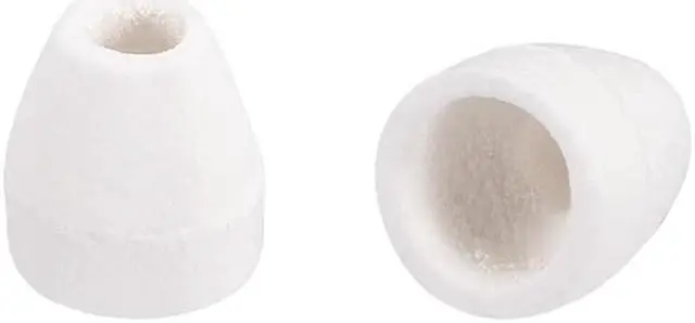 Alt view image 2 of 3 - 400pcs 2mm Dia Ceramic Insulator Bead Tapered Insulation Bead for Heat Shrink Tubing Heating Wire