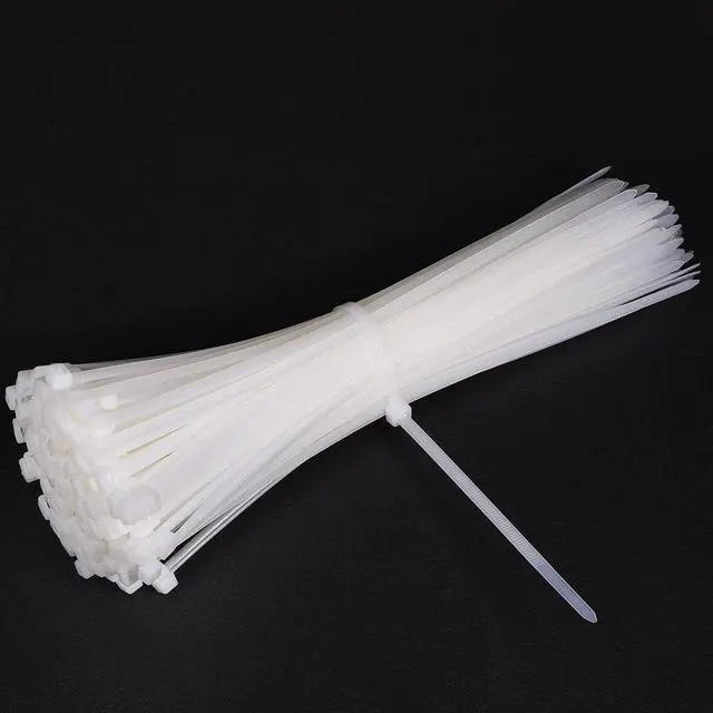 Alt view image 8 of 8 - Cable Zip Ties 250mmx2.8mm Self-Locking Nylon Tie Wraps White 100pcs