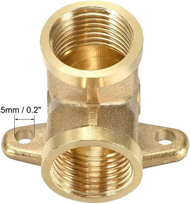 Alt view image 3 of 3 - Brass Pipe Fitting 90 Degree Drop Ear Elbow G1/2 Female X G1/2 Female 2pcs