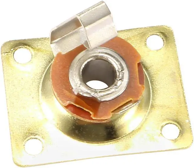 Alt view image 3 of 3 - 1/4 Inch 6.35mm Guitar Mono Output Jack Plate Input Socket for Gibson LP/EPI Les Paul Electric Guitar, Golden 2Pcs