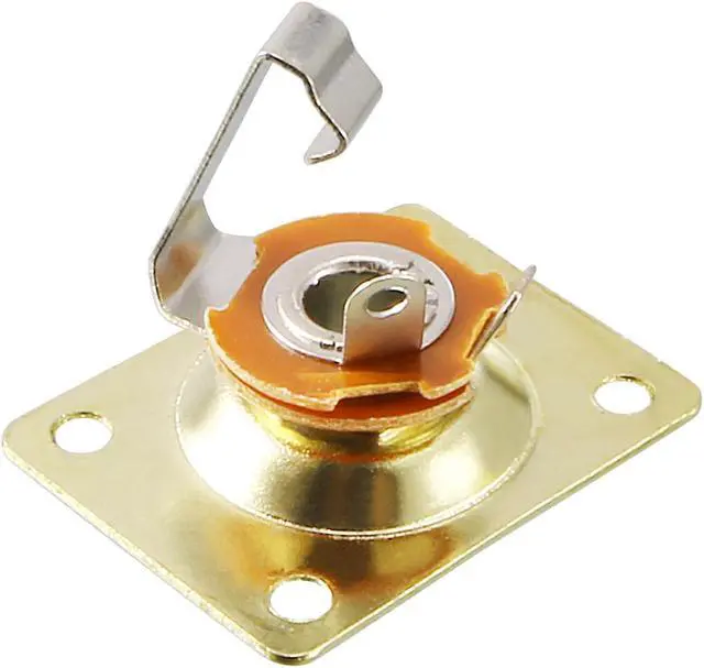 Alt view image 2 of 3 - 1/4 Inch 6.35mm Guitar Mono Output Jack Plate Input Socket for Gibson LP/EPI Les Paul Electric Guitar, Golden 2Pcs