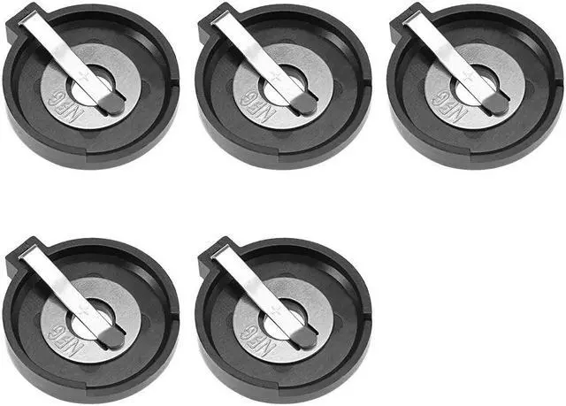 Main image of 5 Pcs CR2430 Horizontal Coin Button Battery Holder Black Container Case