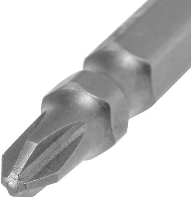 Alt view image 3 of 4 - Phillips Bits 5pcs 1/4 Inch Hex Shank 65mm Length Magnetic Slotted Screwdriver 5PH2/SL5 Double Head Screw Driver Bits S2 Alloy Steel