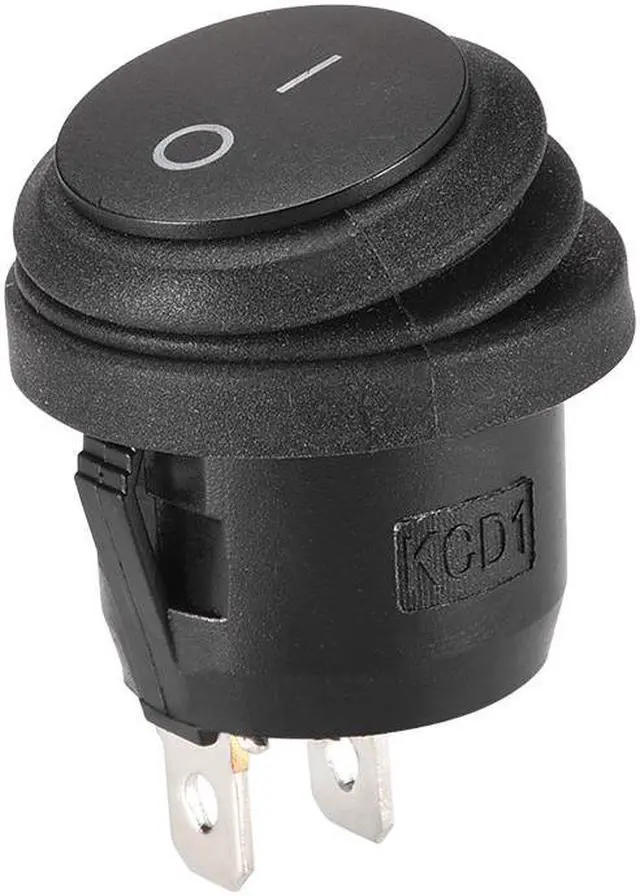 Main image of Boat Rocker Switch Black Round Waterproof Toggle Switches for Boat Car Marine ON/OFF AC 250V/6A 125V/10A 1pcs