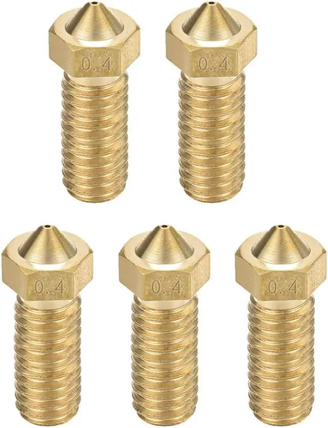 Main image of 0.4mm 3D Printer Nozzle, Fit V6 Extruder Head, for 1.75mm Filament Brass 5pcs