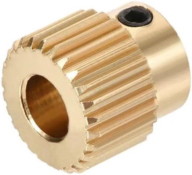 Alt view image 3 of 4 - Brass Drive Gear Extruder Wheel 26 Teeth 5mm Bore 2pcs