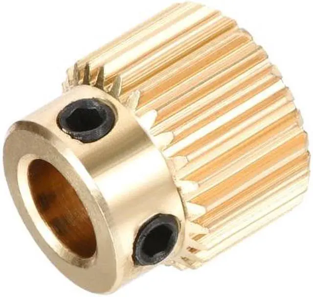 Alt view image 4 of 4 - Brass Drive Gear Extruder Wheel 26 Teeth 5mm Bore 2pcs