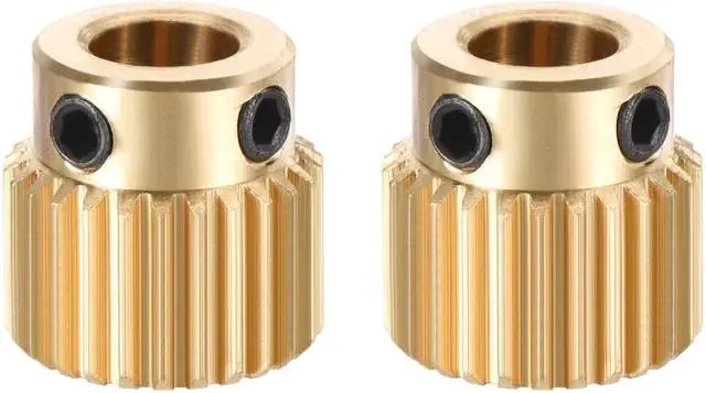 Main image of Brass Drive Gear Extruder Wheel 26 Teeth 5mm Bore 2pcs