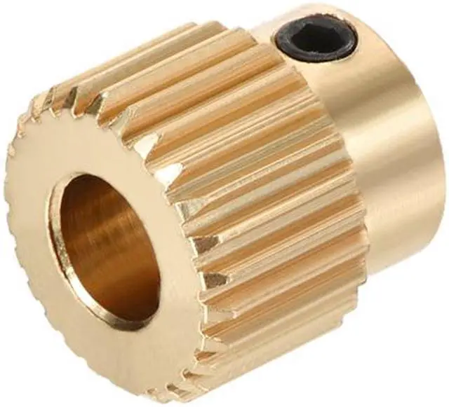 Alt view image 3 of 4 - Brass Drive Gear Extruder Wheel 26 Teeth 5mm Bore 5pcs