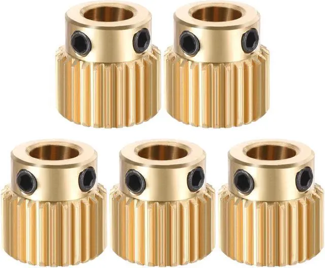 Main image of Brass Drive Gear Extruder Wheel 26 Teeth 5mm Bore 5pcs