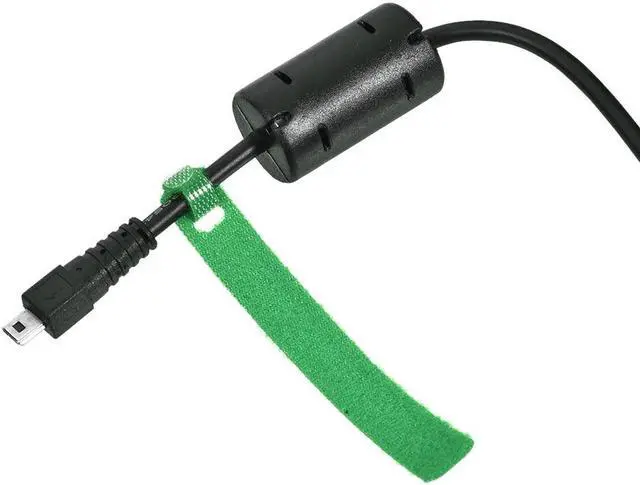 Alt view image 4 of 7 - Reusable Cable Ties, 4 Inch Hook and Loop Cord Wraps, Green Zip Tie 50pcs