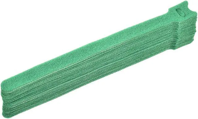 Main image of Reusable Cable Ties,8 Inch Hook and Loop Cord Wraps,Green Adjustable Strap 30pcs