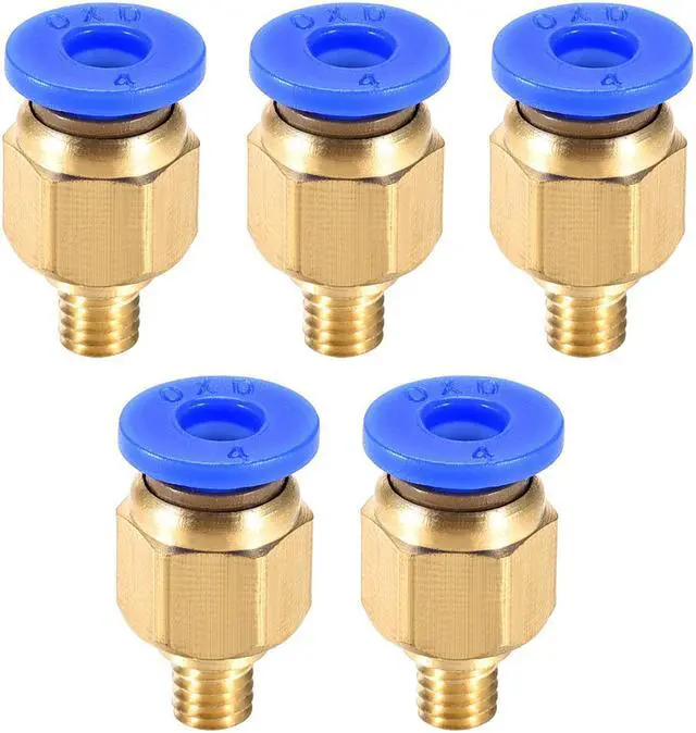 Main image of M5 Tube Fitting for 3D Printer Push Fixings, for 4mm Tube 1.75mm Filament 5pcs