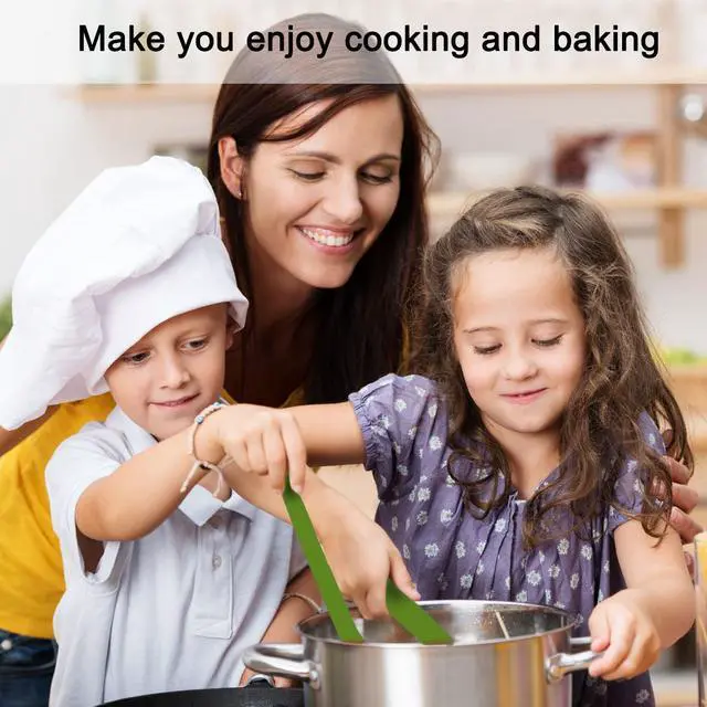 Alt view image 7 of 7 - Silicone Spatula Set 3 Pcs Heat Resistant Non-scratch Kitchen Turner Non Stick Spatulas for Baking Scraping Green