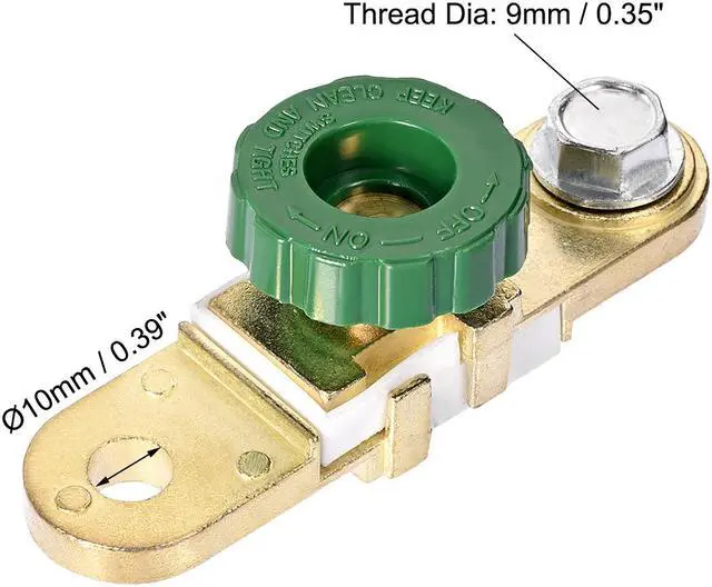 Alt view image 2 of 2 - Side Post Car Battery Master Disconnect Switch Terminal Adapter 10mm Diameter