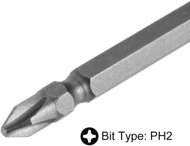 Alt view image 4 of 4 - 1/4inch Hex Shank 150mm Length Magnetic Screwdriver SL6/PH2 Slotted-Phillips Double-Head Screwdriver Bits S2 Alloy Steel
