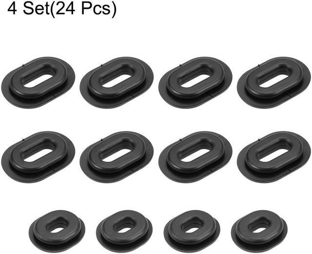 Alt view image 2 of 6 - Side Cover Grommet Single Side Rubber Oval Washer for Motorcycle 4Set