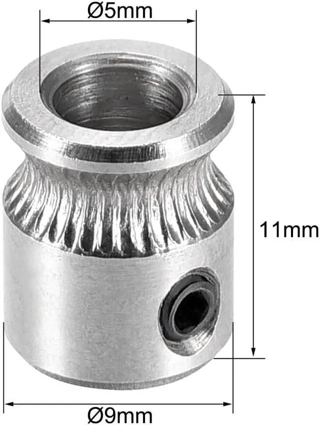 Alt view image 3 of 4 - MK8 Drive Gear Direct Extruder Drive 5mm Bore for Reprap Extruder 5pcs