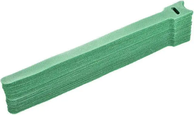 Alt view image 5 of 6 - Reusable Cable Ties,8 Inch Hook and Loop Cord Wraps,Green Adjustable Strap 30pcs