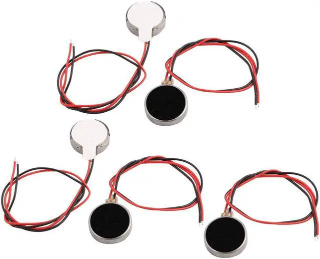 Main image of 5 Pcs DC 3V 10mm Dia Mobile Phone Coin Flat Vibrating Vibration Motor w Wire