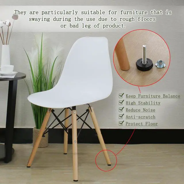 Alt view image 5 of 7 - M10 x 50 x 42mm Screw on Furniture Glide Leveling Feet Floor Protector Adjuster Pad with T-nuts for Machine Sofa Leg 4pcs