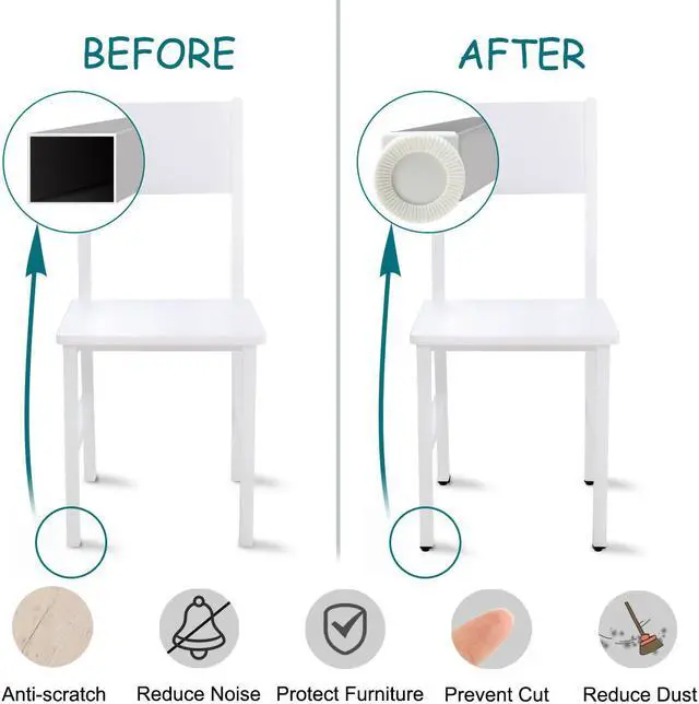 Alt view image 4 of 7 - Leveling Feet 25 x 50mm Rectangle Tube Inserts Kit Furniture Glide Adjustable Leveler for Chair Desk Leg 8 Sets