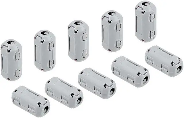 Alt view image 4 of 4 - 3.5mm Ferrite Cores Ring Clip-On RFI EMI Noise Suppression Filter Cable Clip, Grey 10pcs