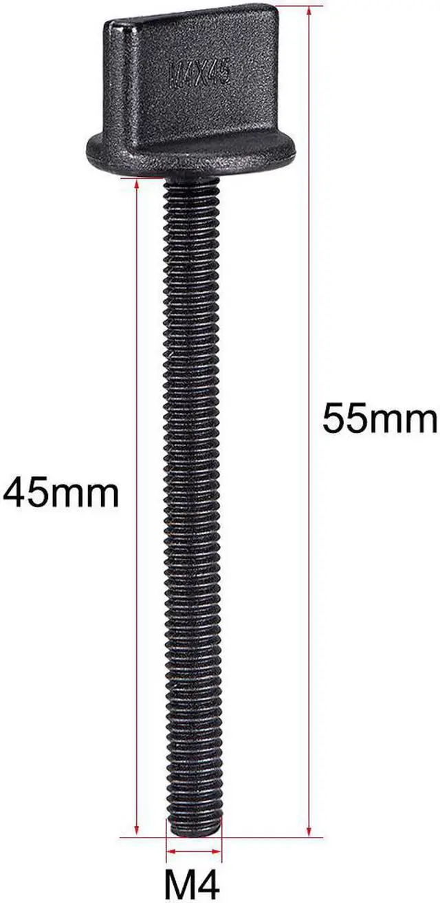 Alt view image 2 of 3 - M4 x 45mm Thumb Screw Bolt Hand Driven Spade Nylon Plastic Screws Metric Thread for RC Model Aircraft 10 Pcs