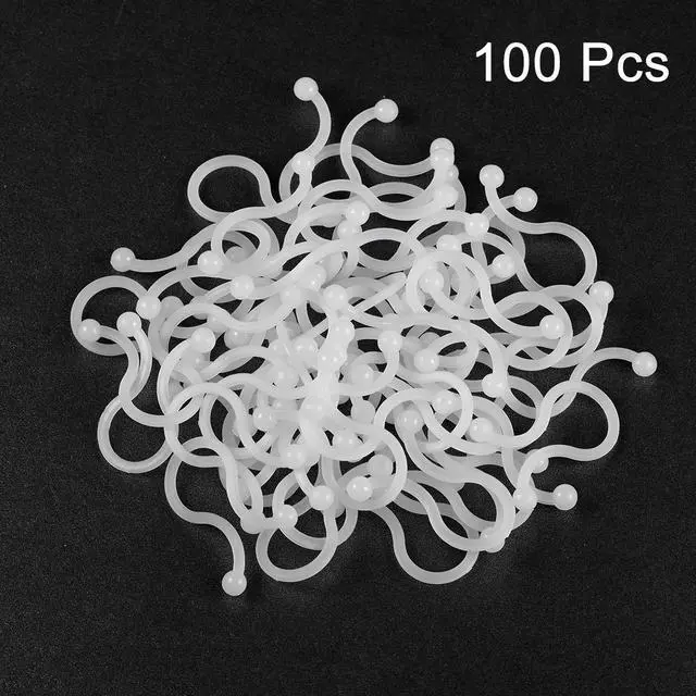 Alt view image 2 of 4 - uxcell Twist Lock Cable Wire Ties Nylon U Shape 10.5mm Dia White 100pcs