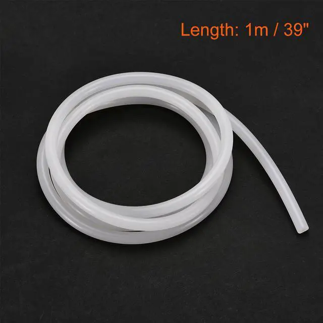 Alt view image 2 of 3 - Silicone Bending Insert, Sealing Circle Seal Rod Round Bar - 39" Long 5MM Dia High Temperature Resistant Silicone Sealing Strip (Cream White)
