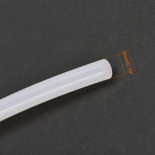 Alt view image 3 of 3 - Silicone Bending Insert, Sealing Circle Seal Rod Round Bar - 39" Long 5MM Dia High Temperature Resistant Silicone Sealing Strip (Cream White)