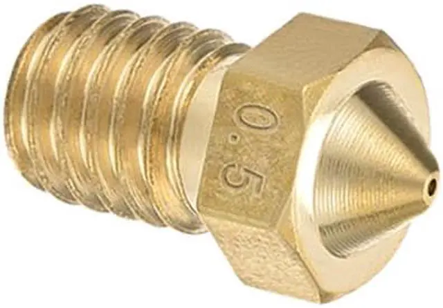 Alt view image 5 of 5 - 0.5mm 3D Printer Nozzle, Fit V6 Extruder Head, for 1.75mm Filament Brass 10pcs