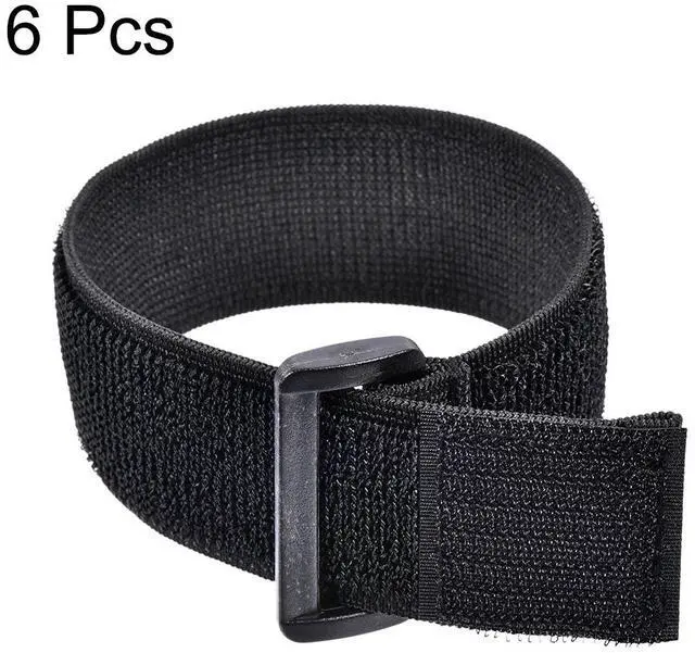 Alt view image 4 of 6 - Elastic Reusable Cable Ties, 12 Inch Hook and Loop Cord Wraps with Buckle 6pcs