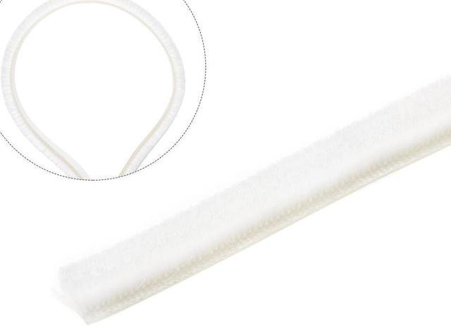 Alt view image 4 of 4 - Brush Weather Stripping, Adhesive Felt Door Seal Strip Pile Weatherstrip Door Sweep Brush for Door Window 394Inch L X 0.35 Inch W (10000mm X 9mm)White
