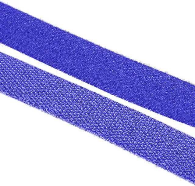 Alt view image 4 of 5 - Reusable Cable Ties 8 Inch Hook and Loop Cord Wraps Blue Adjustable Strap 50pcs