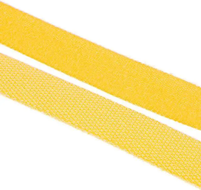 Alt view image 4 of 5 - Reusable Cable Ties 8 Inch Hook and Loop Cord Wraps Yellow Adjustable Strap 30pcs