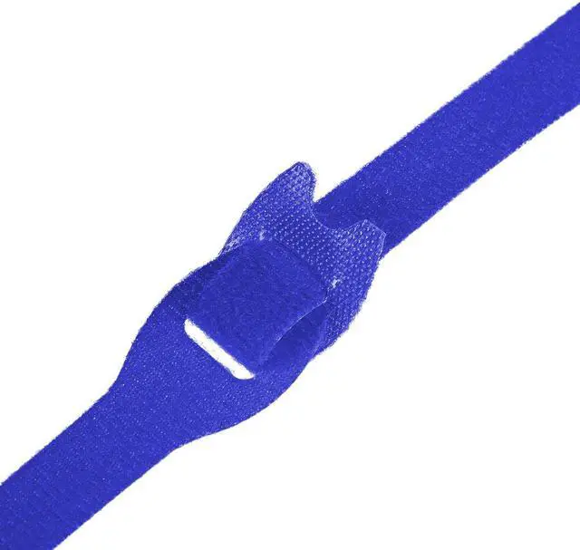 Alt view image 5 of 5 - Reusable Cable Ties 8 Inch Hook and Loop Cord Wraps Blue Adjustable Strap 50pcs