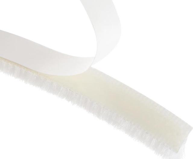 Alt view image 2 of 4 - Brush Weather Stripping, Adhesive Felt Door Seal Strip Pile Weatherstrip Door Sweep Brush for Door Window 394Inch L X 0.35 Inch W (10000mm X 9mm)White