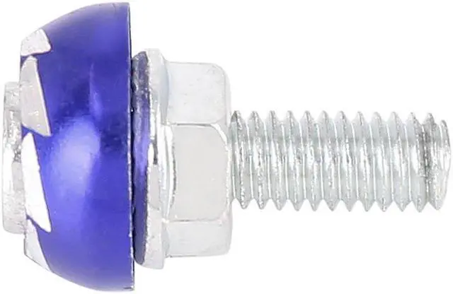 Alt view image 5 of 6 - 4pcs 6mm Metal Motorcycle License Plate Frame Bolt Screw Fastener Blue