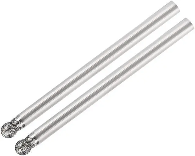 Main image of Diamond Burrs Grinding Drill Bits for Carving Rotary Tool 1/8-Inch Shank 3mm Sphere 150 Grit 2 Pcs