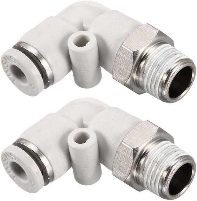 Air Line Elbow Tube Connector 4mm Push-In x 1/4bspt Pk4 
