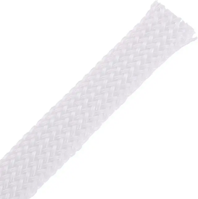 Main image of PET Expandable Cord Protector, 6.5Ft-10mm Wire Loom Cable Sleeve White