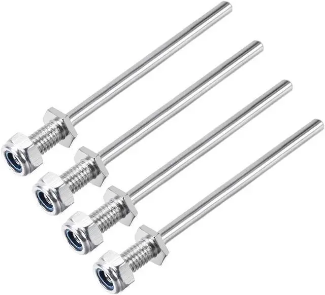 Main image of 5/16 Inch Diameter x 3 Inch Length Landing Gear Steel Axle Shaft Drive Axle with Nuts for RC Airplane - 4PCS