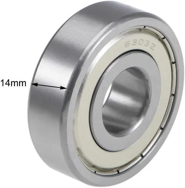Alt view image 5 of 7 - F695-2RS Flange Ball Bearing 5x13x4mm Double Sealed (GCr15) Chrome Steel Bearings 10pcs