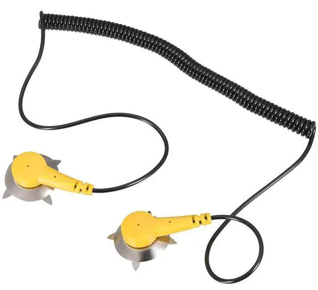 Main image of Anti-Static ESD Grounding Cable Coiled Cord, with Double Suction Cups