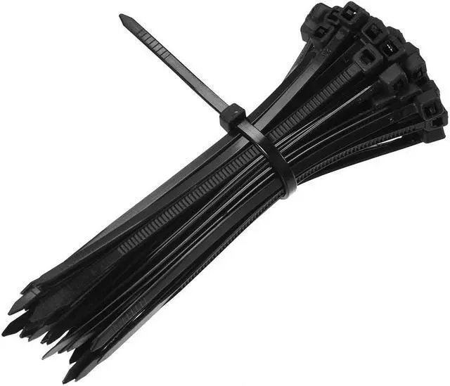 Alt view image 4 of 4 - 150pcs Cable Zip Ties 6 Inch x 0.11 Inch Self-Locking Nylon Tie Wraps Black