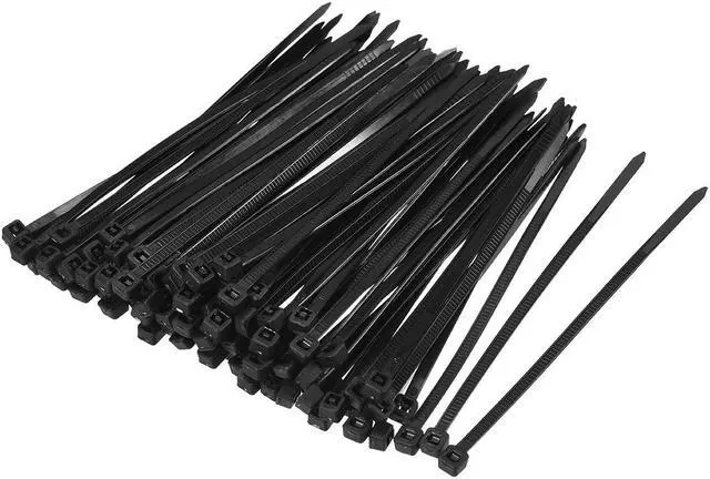 Main image of 150pcs Cable Zip Ties 6 Inch x 0.11 Inch Self-Locking Nylon Tie Wraps Black