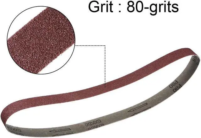 Alt view image 4 of 4 - 1-inch x 31-inch Sanding Belt 80 Grit Sand Belts for Belt Sander 5pcs