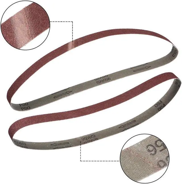 Alt view image 3 of 4 - 1-inch x 31-inch Sanding Belt 80 Grit Sand Belts for Belt Sander 5pcs